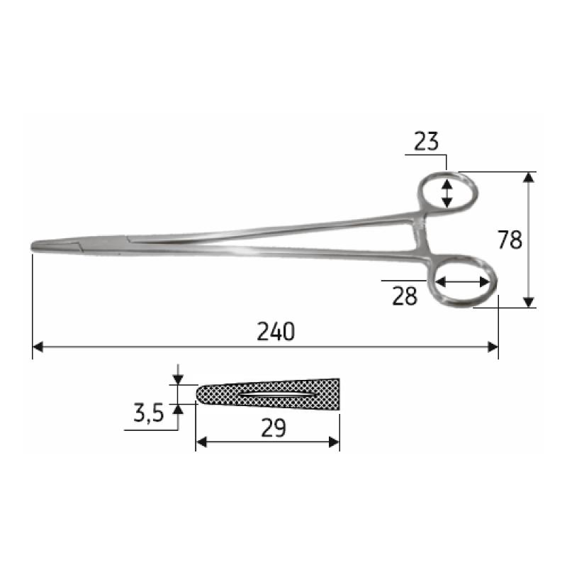 Голкотримач Mayo-Hegar, 24 см, J-24-021, Surgicon